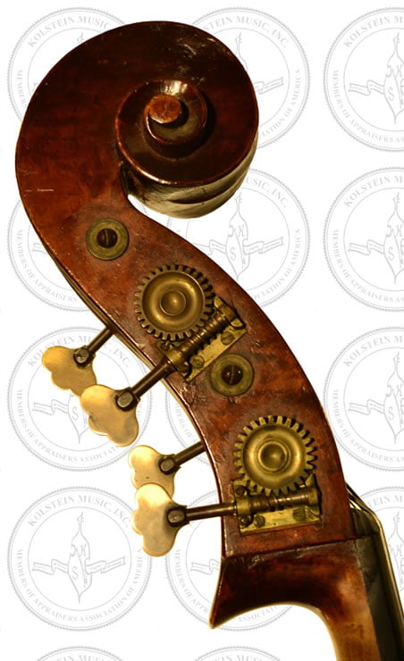 Rare American Made 7/8 Size, Violin Cornered, Roundback Model Bass Violin by Philip Sklar