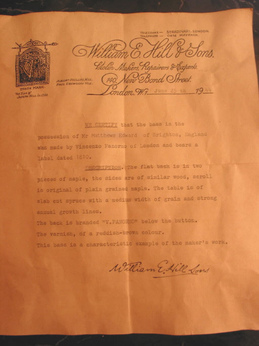 Vincenzo Panormo Bass Violin