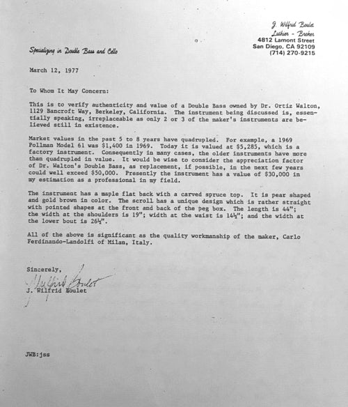 Austrian 18th Century Bass Attrib. Carlo Ferdinando Landolfi